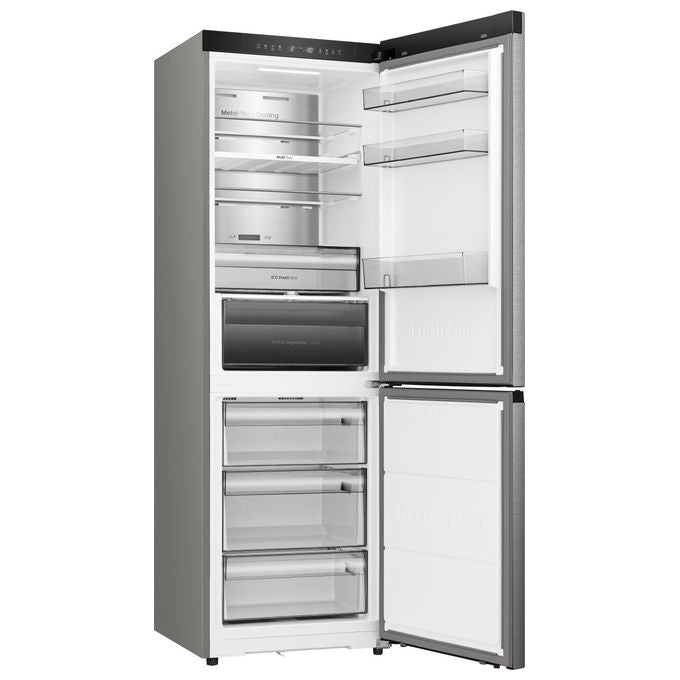 Hisense RB3K330SAIC Frigorifero Combinato Total No Frost 330L Classe C Silenzioso cm 185 prof. 60 Inox