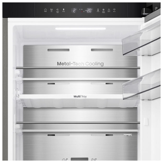 Hisense RB3K330SAIC Frigorifero Combinato Total No Frost 330L Classe C Silenzioso cm 185 prof. 60 Inox