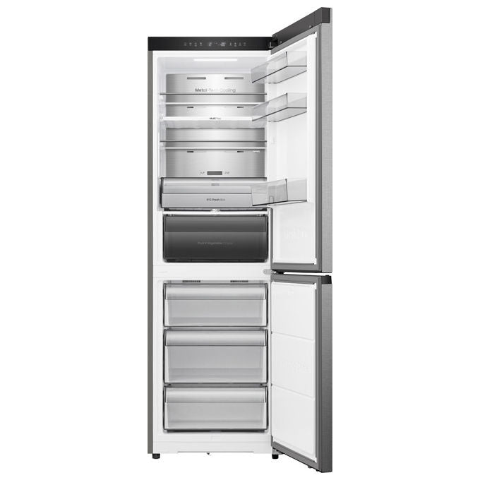 Hisense RB3K330SAIC Frigorifero Combinato Total No Frost 330L Classe C Silenzioso cm 185 prof. 60 Inox