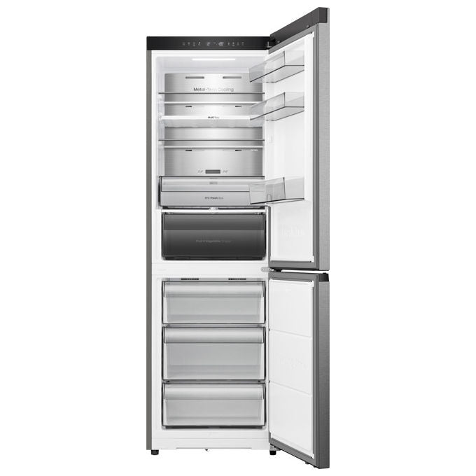 Hisense RB3K330SAIC Frigorifero Combinato Total No Frost 330L Classe C Silenzioso cm 185 prof. 60 Inox