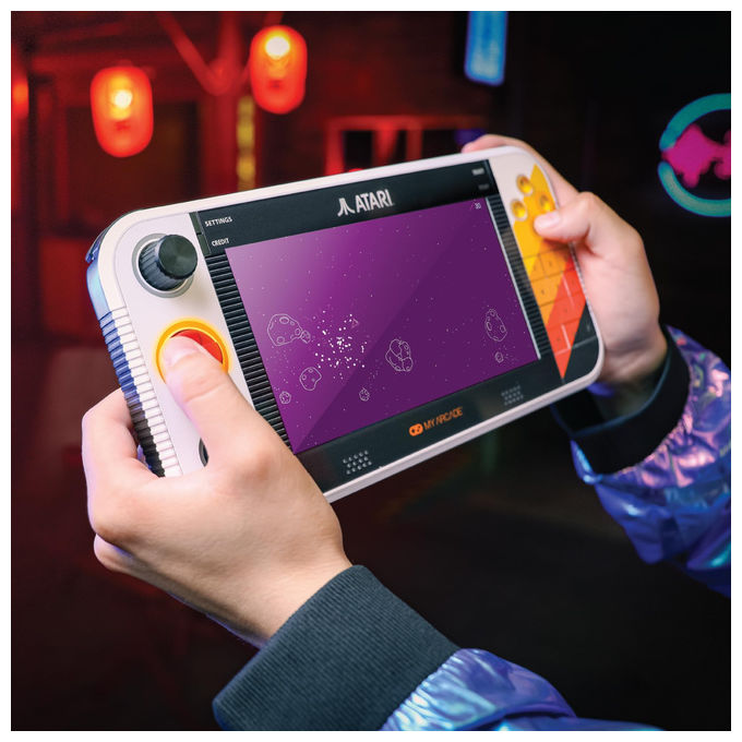 MY ARCADE DGUNL-7189 Atari Gamestation Go Console Retrogaming Portatile 200+ Giochi Display 7'' Wi-Fi Batteria Ricaricabile