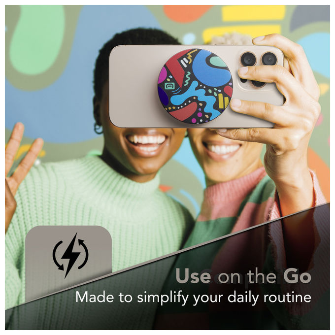 Cellularline Mag Vibe power bank MagSafe, 3000 mAh, ricarica wireless 5W, porta USB-C 12W, compatto, nero