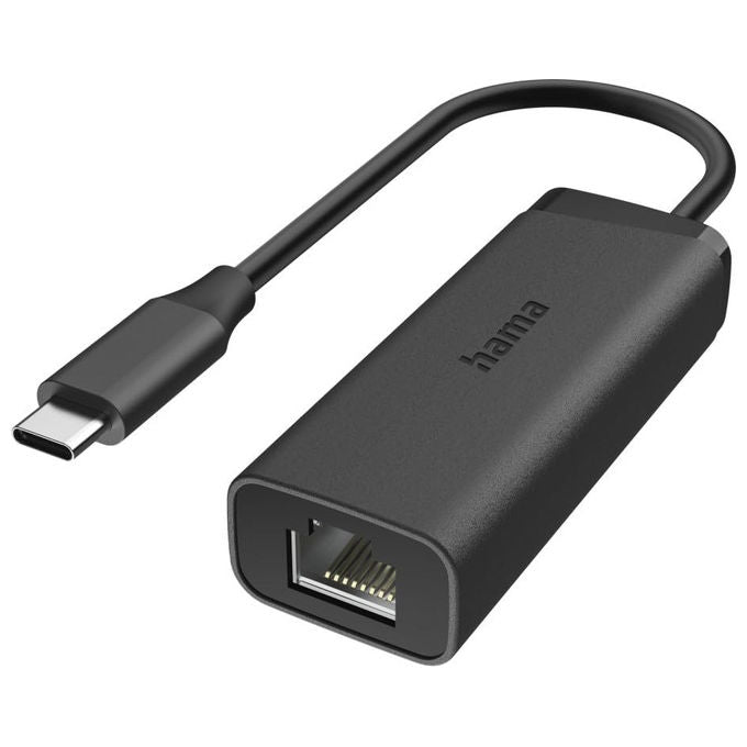 Hama adattatore USB-C a RJ45, scheda di rete LAN 2,5 Gigabit Ethernet, compatibile Thunderbolt, Plug and Play