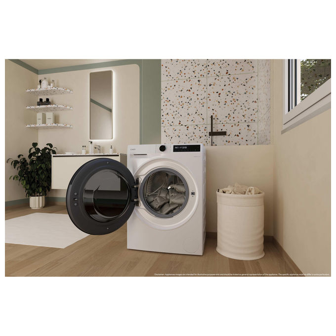 Candy BWR495BL8-S ProWashandDry 500 Lavasciuga Slim 9-5 Kg 1400 rpm Classe A Inverter Vapore Wi-Fi (85x60x54 cm) colore Bianco