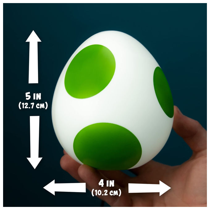 Paladone lampada uovo di Yoshi mini, luce notturna Nintendo Super Mario, decorazione camera, 13 cm, verde