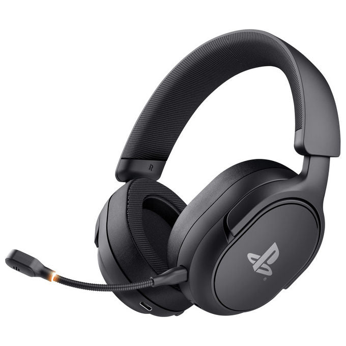 Trust GXT 499 Forta, cuffie gaming wireless, per PS5 e PC, microfono cardioide rimovibile, autonomia 55 ore, nero