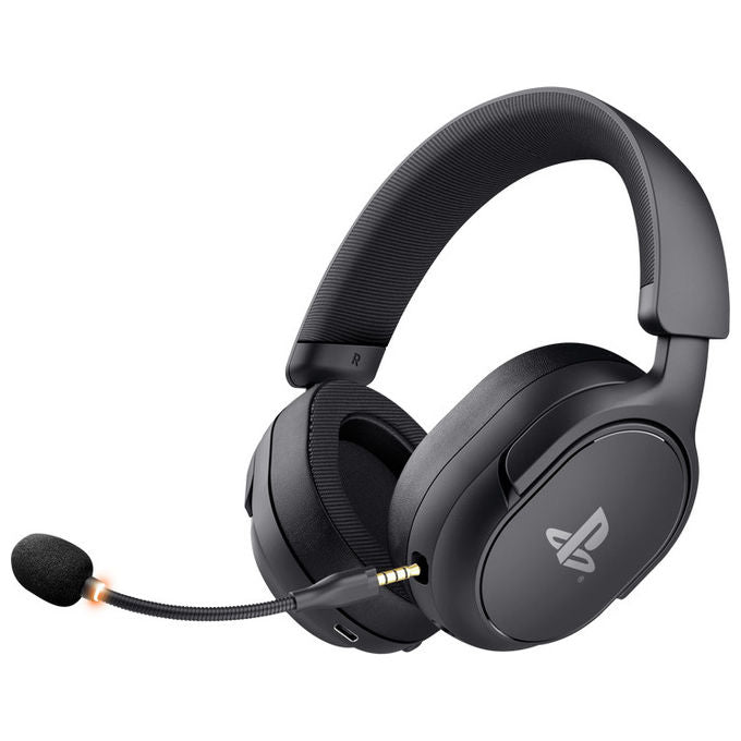 Trust GXT 499 Forta, cuffie gaming wireless, per PS5 e PC, microfono cardioide rimovibile, autonomia 55 ore, nero