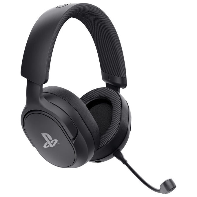 Trust GXT 499 Forta, cuffie gaming wireless, per PS5 e PC, microfono cardioide rimovibile, autonomia 55 ore, nero