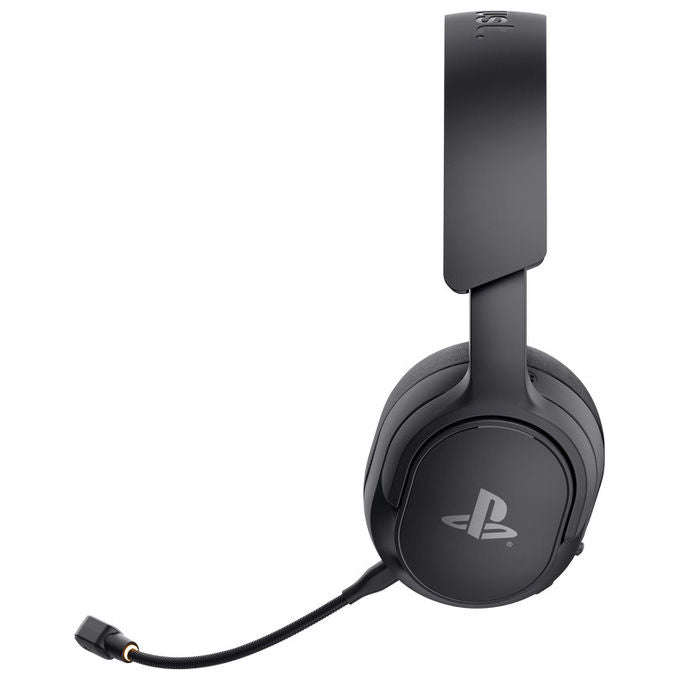 Trust GXT 499 Forta, cuffie gaming wireless, per PS5 e PC, microfono cardioide rimovibile, autonomia 55 ore, nero