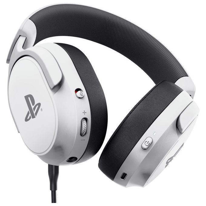 Trust GXT 499 Forta, cuffie gaming wireless, per PS5 e PC, microfono rimovibile, 55 ore batteria, Bianco