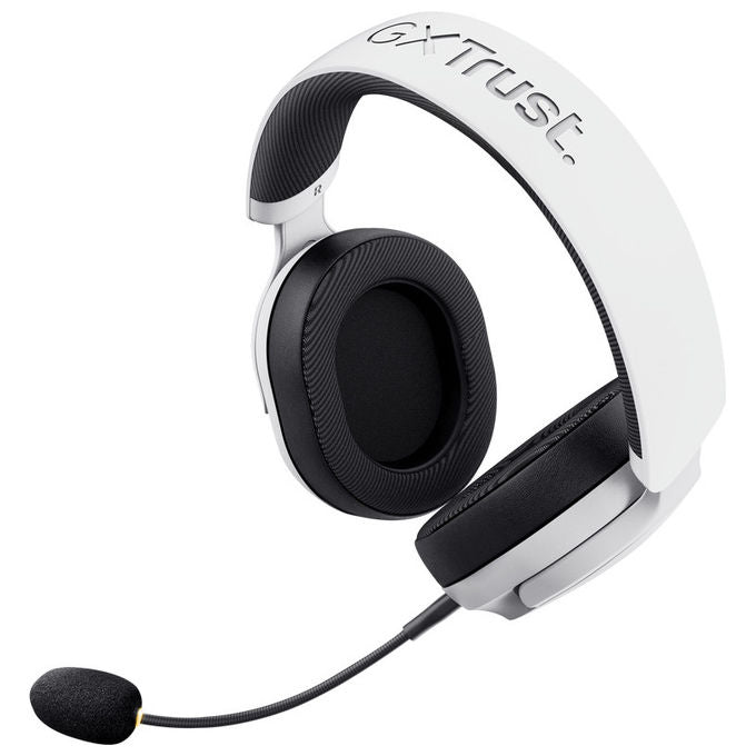 Trust GXT 499 Forta, cuffie gaming wireless, per PS5 e PC, microfono rimovibile, 55 ore batteria, Bianco