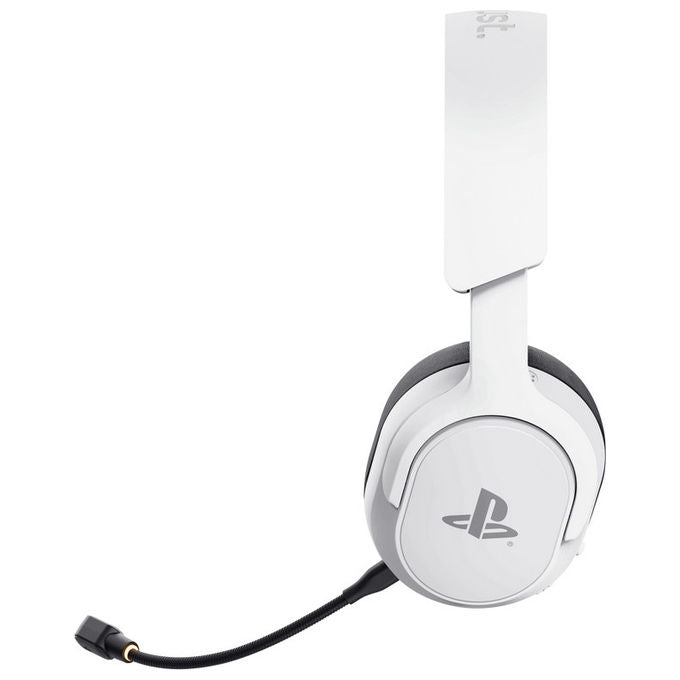 Trust GXT 499 Forta, cuffie gaming wireless, per PS5 e PC, microfono rimovibile, 55 ore batteria, Bianco