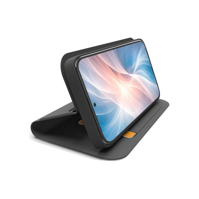 SBS custodia a libro per Samsung Galaxy A37, wallet smooth, tasca portatessere, chiusura magnetica, funzione stand, nera