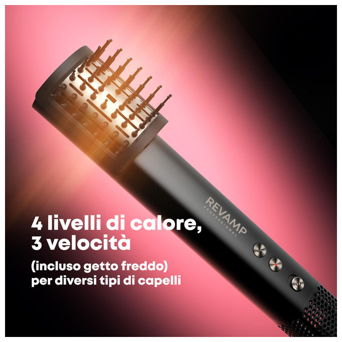 Revamp HydroShine Air phon professionale 3 in 1, tecnologia hydro ion, motore digitale 110.000 giri, ultraleggero 330g, DR-2750-EU