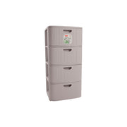 Stefanpl cesta portaoggetti Domus Man, polipropilene riciclato, impilabile, manici soft touch, greige, 58x35x29 cm