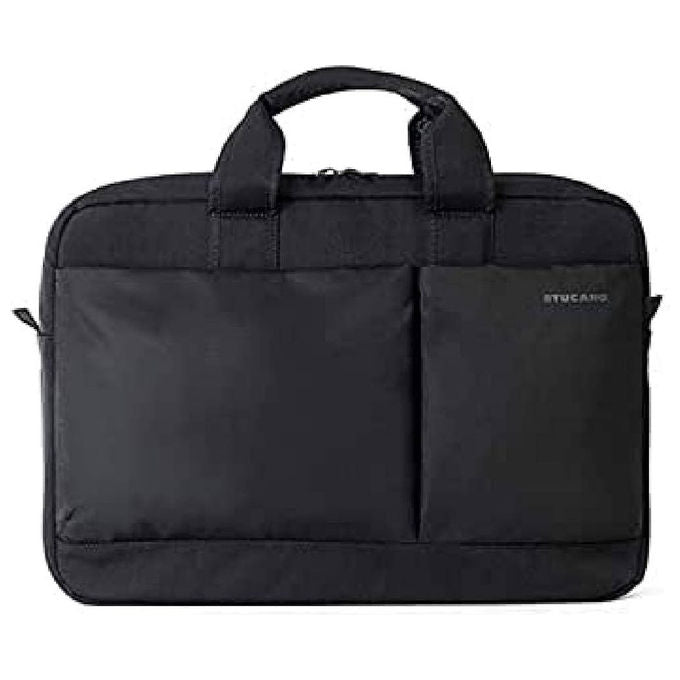 Tucano borsa laptop 14 pollici, Work Out 5 Slim, materiale riciclato, tracolla staccabile, nero
