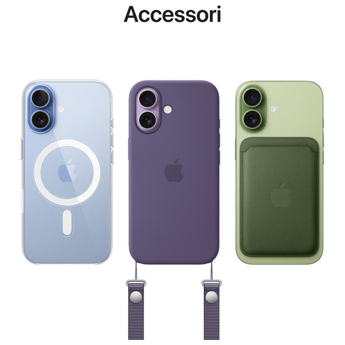 Apple MG6T4QL-A iPhone 17 Smartphone 512GB Display 6.3'' OLED ProMotion 120Hz Chip A19 5G Wi-Fi 7 IP68 colore Azzurro Nebbia