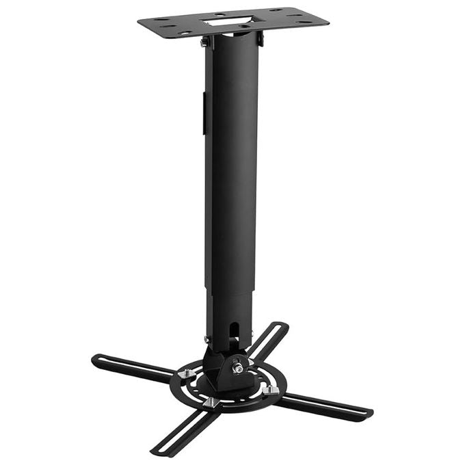 Irradio 149302143 supporto da soffitto per videoproiettore universale 10 kg regolabile 240 a 310 mm rotazione 360° nero