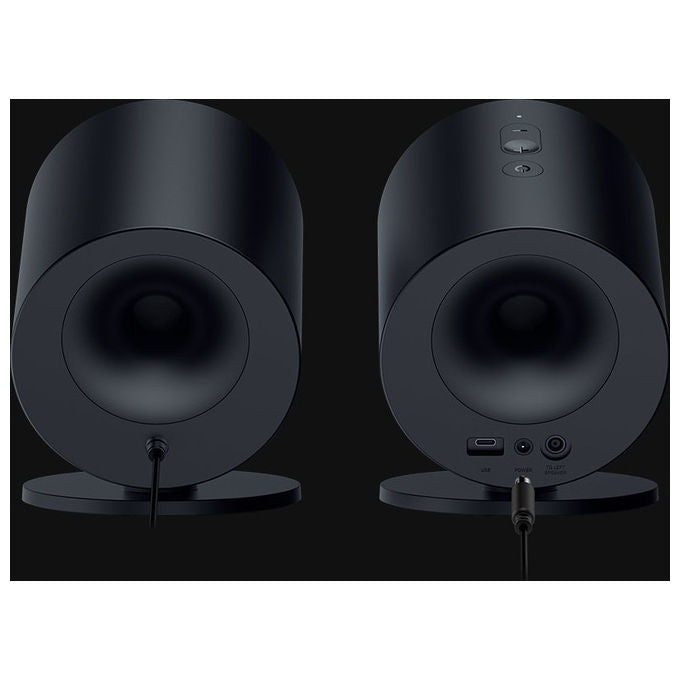 Razer Nommo V2 X, altoparlanti gaming 2.0, full range, Bluetooth 5.0, USB-C, THX Spatial Audio, 20W, nero
