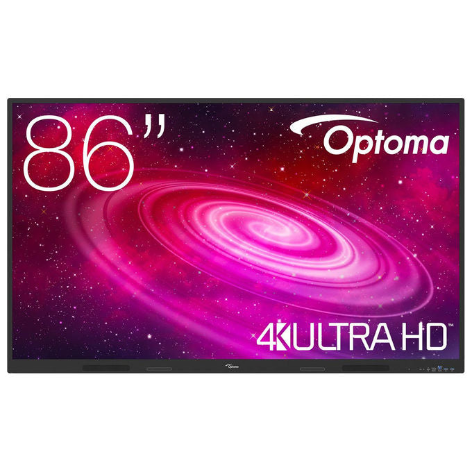 Optoma lavagna interattiva 1861RK, 86 pollici, 4K Ultra HD, touch screen 40 punti, Android 14, Wi-Fi 6, nero