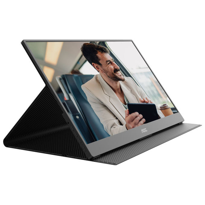 AOC monitor portatile 15,6 pollici Full HD IPS, 16T20E2, USB-C, Mini HDMI, touchscreen, nero