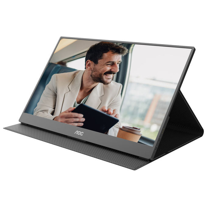 AOC monitor portatile 15,6 pollici Full HD IPS, 16T20E2, USB-C, Mini HDMI, touchscreen, nero