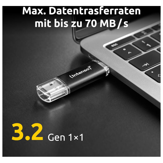 Intenso Twist Line chiavetta USB doppia 256 GB USB-C e USB-A USB 3.2 Gen 1 70 MB-s antracite