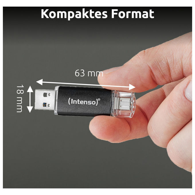 Intenso Twist Line chiavetta USB doppia 256 GB USB-C e USB-A USB 3.2 Gen 1 70 MB-s antracite