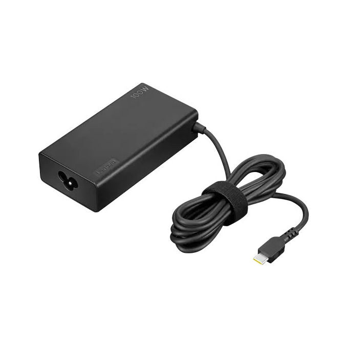 Lenovo adattatore ca USB-C 100 W, compatibile ThinkPad, interno, ricarica rapida, nero, 4X21M37469