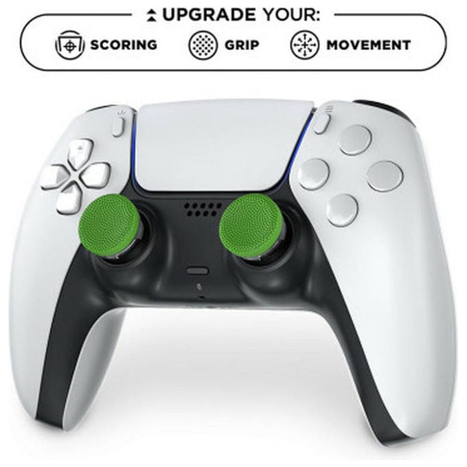 SteelSeries KontrolFreek Precision Sports Soccer Edition, thumbstick per PlayStation 4 e 5, concavo, verde, 2 pezzi