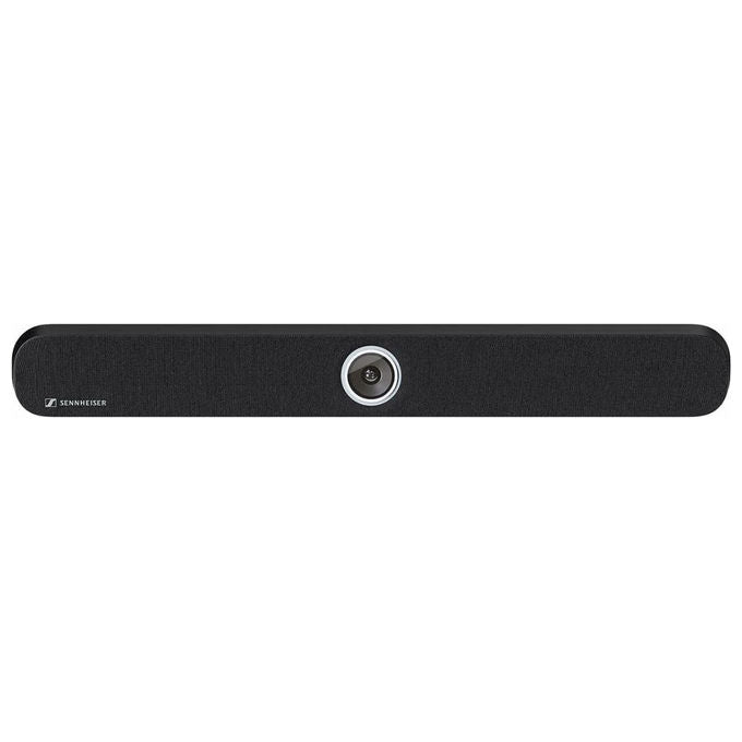 Sennheiser TeamConnect Bar M, videobar all-in-one per videoconferenza, 4K 30fps, 6 microfoni beamforming, 4 altoparlanti, compatibile Microsoft Teams e Zoom
