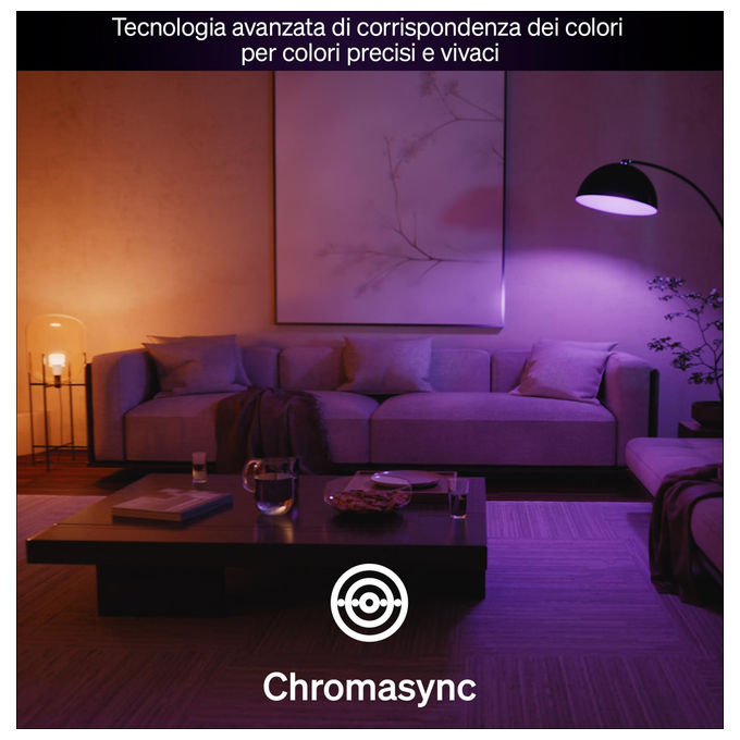 Philips Hue lampadina smart LED E27, White and Color Ambiance A67, 11,8 W, 1600 lumen, RGB e Bianco variabile, compatibile Alexa, Google, Apple Home