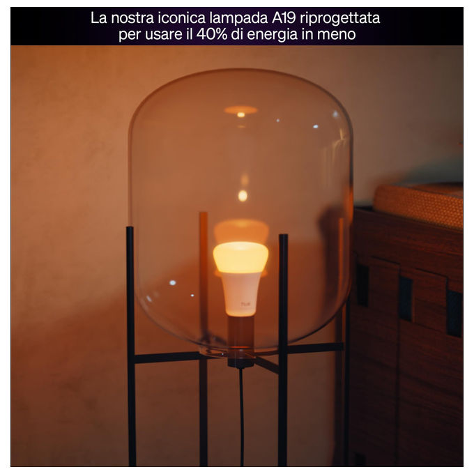 Philips Hue lampadina smart LED E27, White and Color Ambiance A67, 11,8 W, 1600 lumen, RGB e Bianco variabile, compatibile Alexa, Google, Apple Home