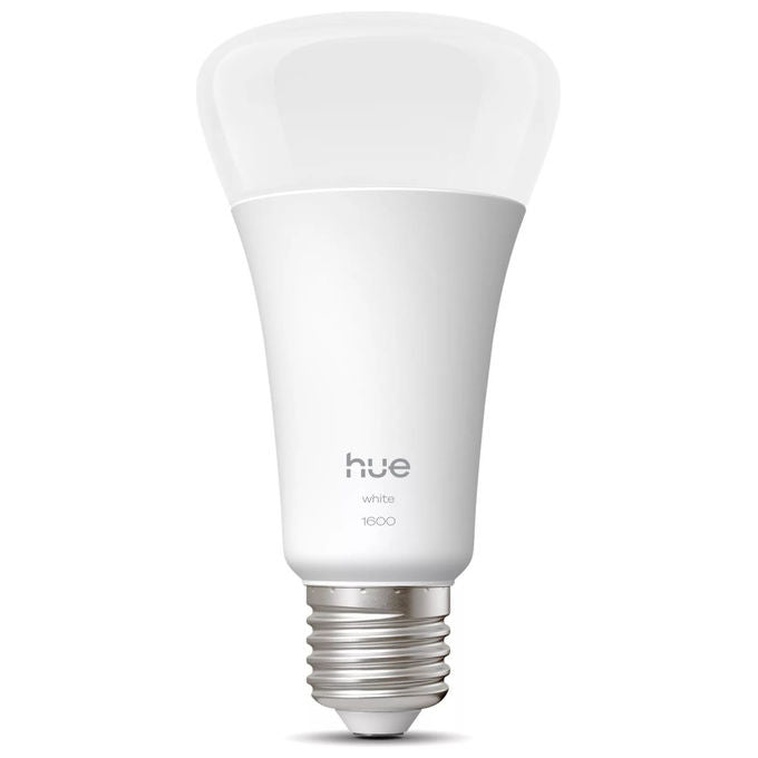 Philips Hue White lampadina smart LED A67, attacco E27, 1600 lm, luce bianca calda 2700K, 13,5W, Bluetooth Zigbee, dimmerabile
