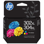 HP cartuccia inchiostro originale 302XL 304XL tricromia, alta capacita' 300 pagine, compatibile DeskJet, ENVY, OfficeJet