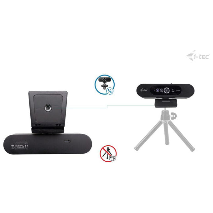 I-tec webcam 2K Solomon WH200, Windows Hello, risoluzione 2560x1440, 92°, microfono integrato, plug and play, nera