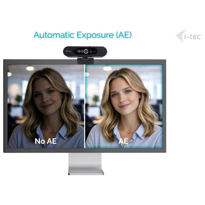 I-tec webcam 2K Solomon WH200, Windows Hello, risoluzione 2560x1440, 92°, microfono integrato, plug and play, nera
