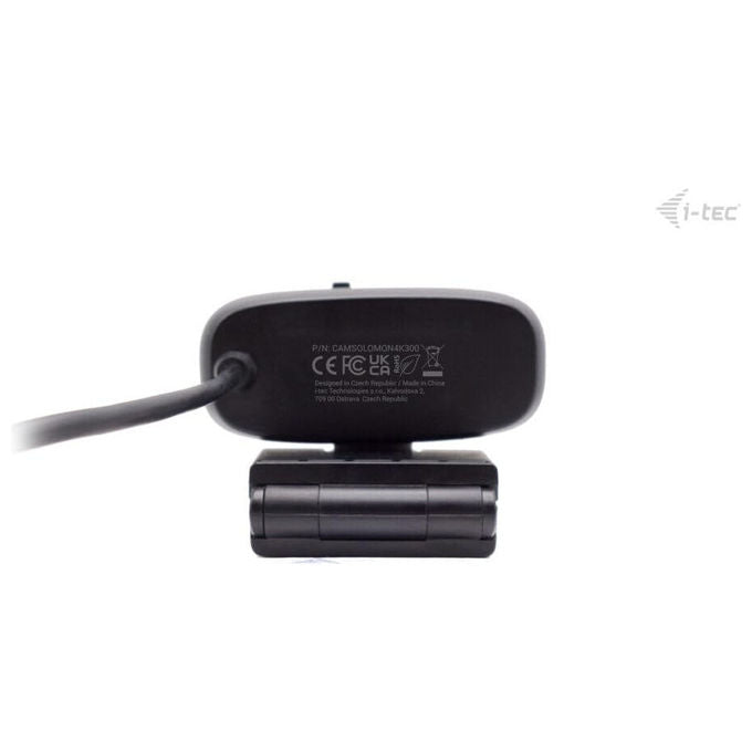 I-tec Solomon 300 webcam 4K Ultra HD, angolo 92°, messa a fuoco fissa, otturatore privacy, microfono, plug and play, USB