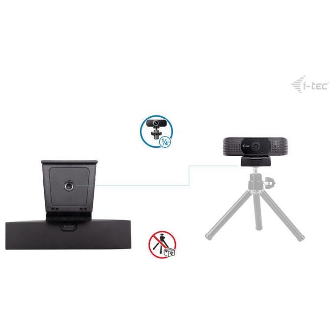 I-tec webcam Solomon 500, 4K Ultra HD, PDAF autofocus, 8,29 MP, doppio microfono, 60 fps, USB, nera