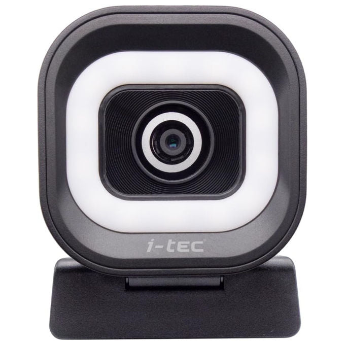 I-tec Solomon 700 Stream webcam 4K, autofocus PDAF, luce ad anello LED, doppio microfono stereo, Full HD 60fps, plug and play