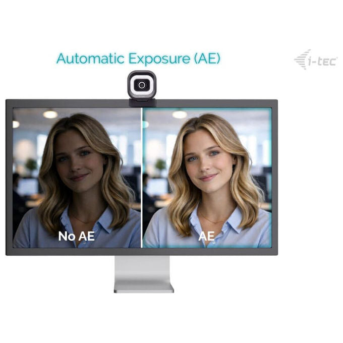 I-tec Solomon 700 Stream webcam 4K, autofocus PDAF, luce ad anello LED, doppio microfono stereo, Full HD 60fps, plug and play