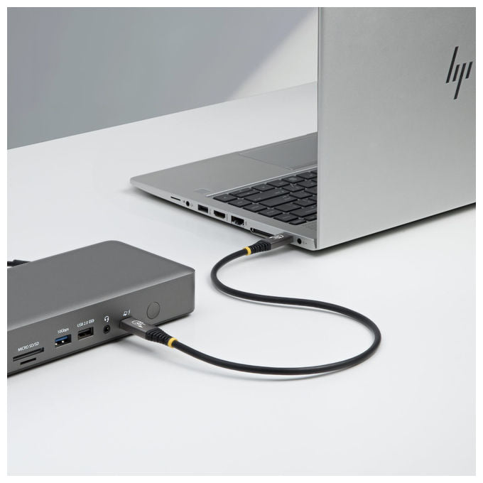 StarTech.com cavo USB4 USB-C 1,5 m, 80 Gbps, Power Delivery 240W, 8K 120Hz, DisplayPort 2.1, compatibile Thunderbolt 4, nero