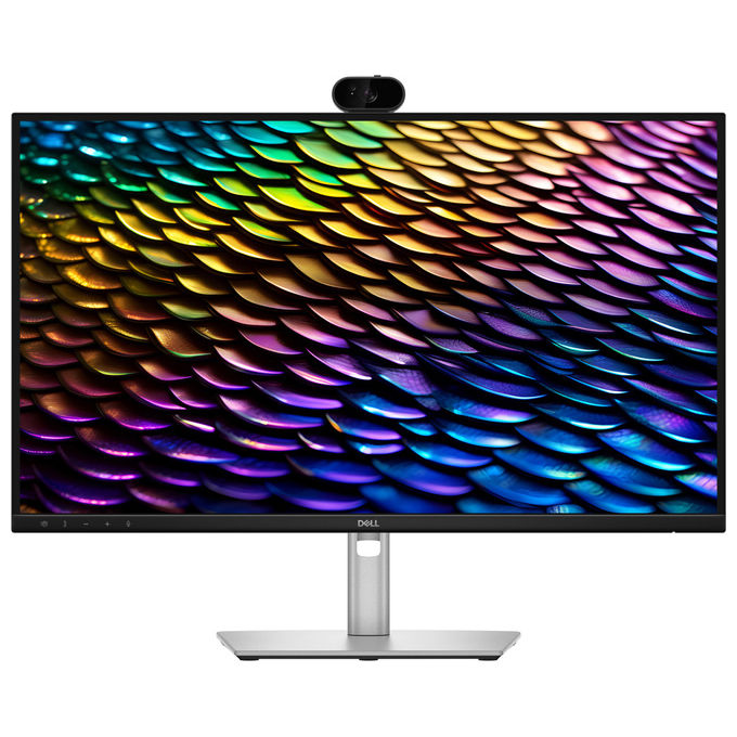 Dell monitor per videoconferenze 27 pollici, P2726DEB, IPS QHD 2560x1440, webcam 4MP, altoparlanti, USB-C 90W, nero