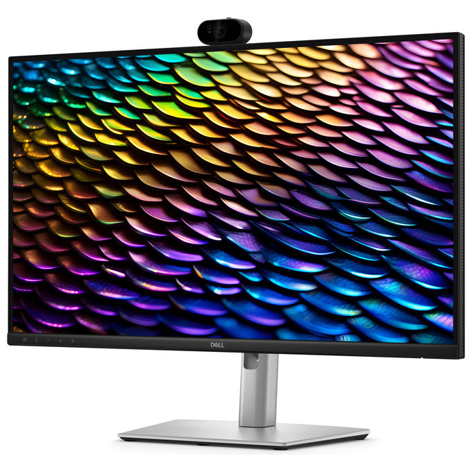 Dell monitor per videoconferenze 27 pollici, P2726DEB, IPS QHD 2560x1440, webcam 4MP, altoparlanti, USB-C 90W, nero