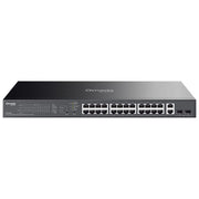 TP-Link Omada ES228GP, switch gestito L2, 26 porte Gigabit, 24 porte PoE+, 2 slot SFP, 250W, montaggio rack, nero