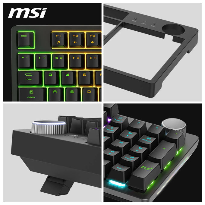 Msi Forge GK320, kit tastiera e mouse gaming, meccanica full-size, switch rossi lineari, hot-swappable, RGB, layout italiano