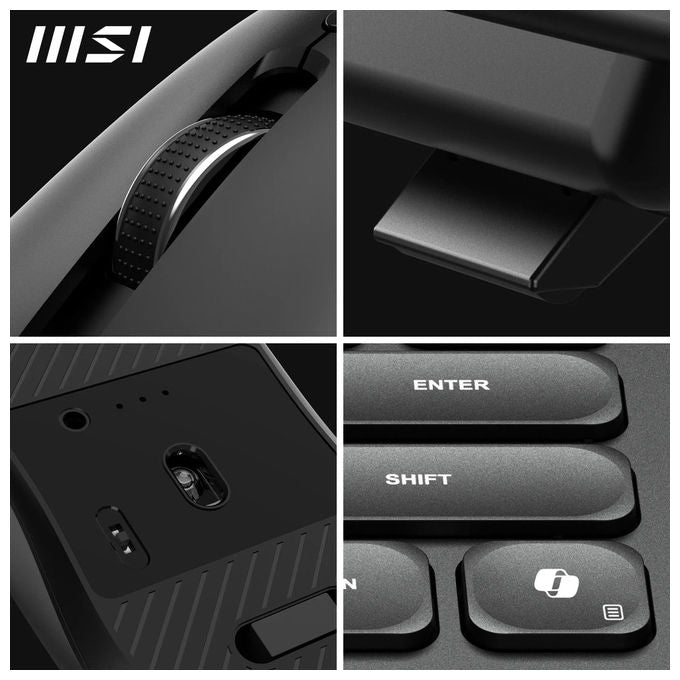 MSI Forge K210 combo wireless, tastiera e mouse, layout IT, switch a forbice, 2,4 GHz, autonomia 120 ore, 1600 DPI