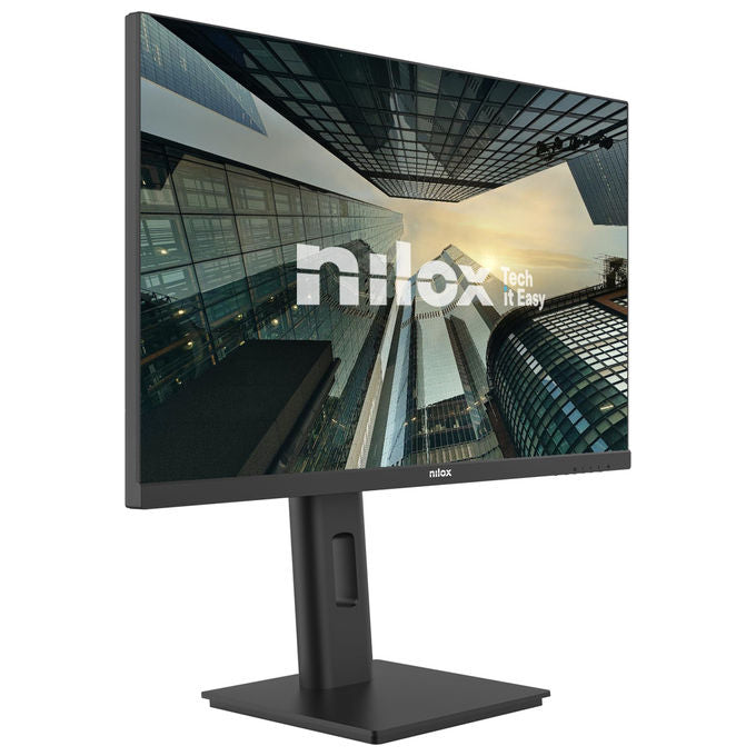 Nilox monitor 24 pollici IPS Full HD, 120 Hz, USB-C 65 W, regolabile in altezza, DisplayPort, HDMI, 4 ms