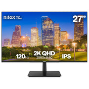 Nilox monitor gaming 27 pollici 2K QHD, IPS 120 Hz, 4 ms, 2560x1440, HDMI DisplayPort, supporto VESA, NXM272K1204