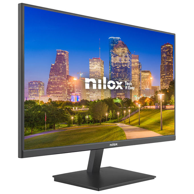 Nilox monitor 27 pollici IPS, Full HD 1920x1080, 120 Hz, 4 ms, 1 HDMI, 1 DisplayPort, supporto VESA, nero